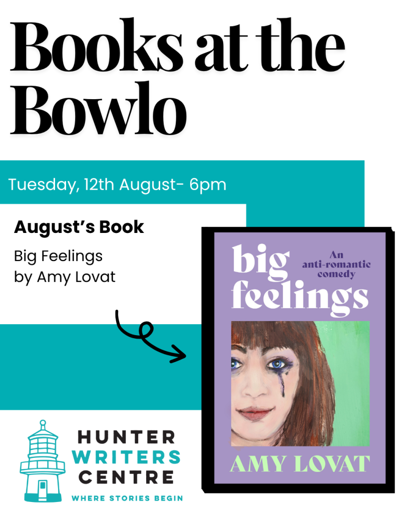 Books at the Bowlo Amy Lovat graphic