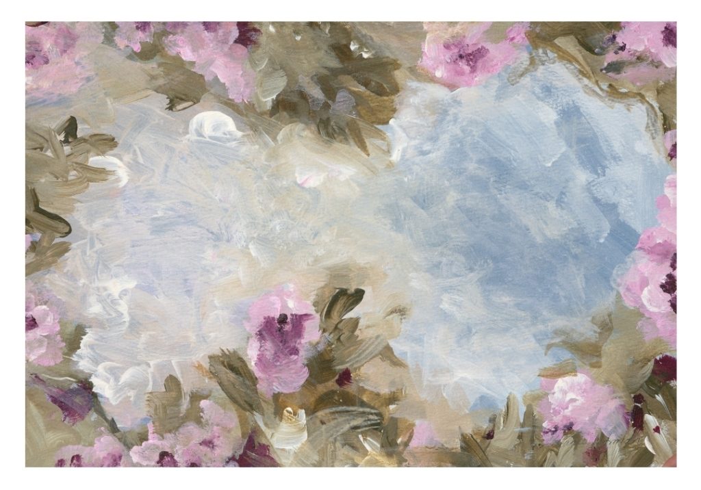 Floral painting titled Mirror Mirror by Melanie Norman